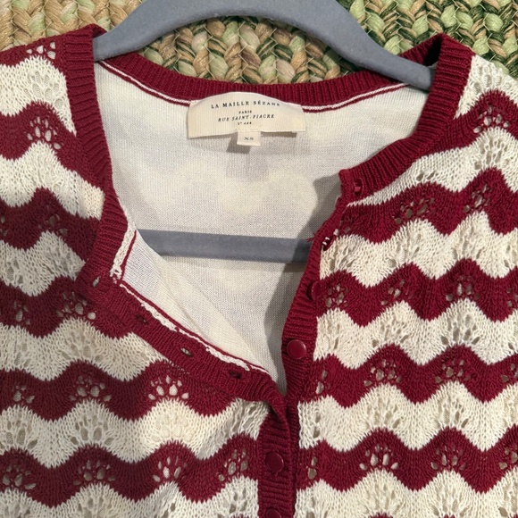 Sezane Emmanuelle Dress Twine/ Cherry - Size XS - Picture 2 of 5